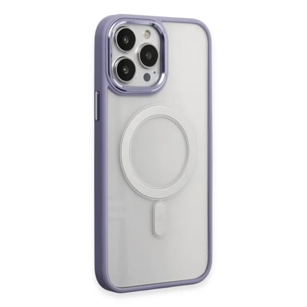 Apple Uyumlu İphone 15 Pro Kılıf Room Magneticsafe Silikon - Lila