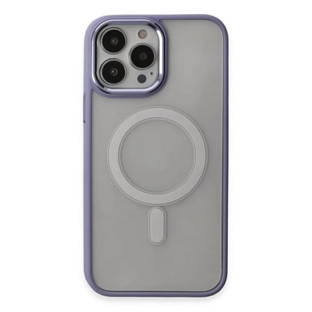 Apple Uyumlu İphone 15 Pro Kılıf Room Magneticsafe Silikon - Lila