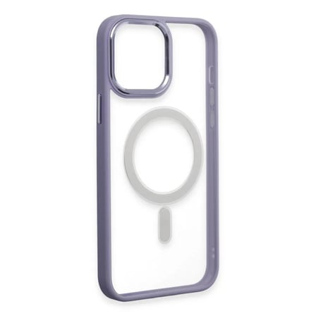 Apple Uyumlu İphone 15 Pro Kılıf Room Magneticsafe Silikon - Lila