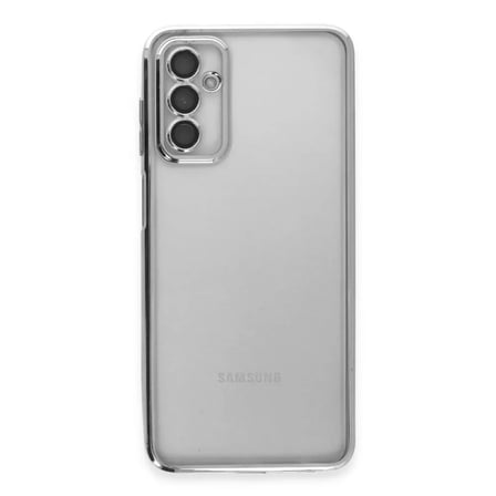 Samsung Uyumlu Galaxy M23 Kılıf Razer Lensli Silikon - Gümüş