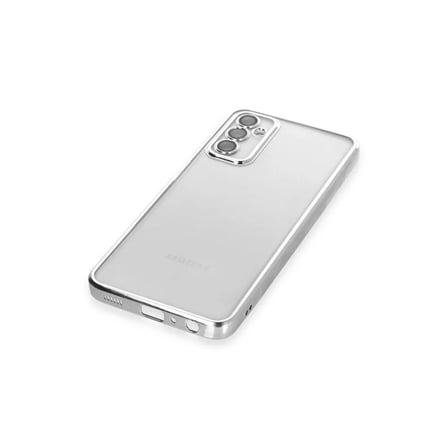 Samsung Uyumlu Galaxy M23 Kılıf Razer Lensli Silikon - Gümüş