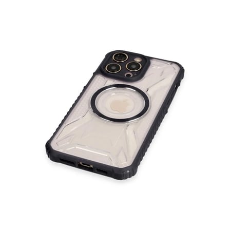Apple Uyumlu İphone 13 Pro Kılıf Prag Magneticsafe Kapak - Siyah