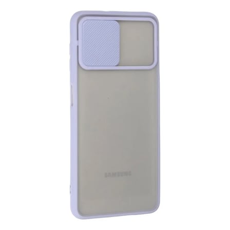 Samsung Galaxy A22 Kılıf Palm Buzlu Kamera Sürgülü Silikon - Lila