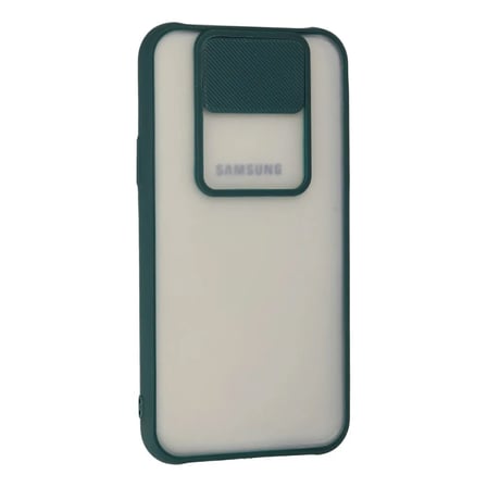 Samsung Uyumlu Galaxy J7 Kılıf Palm Buzlu Kamera Sürgülü Silikon - Yeşil