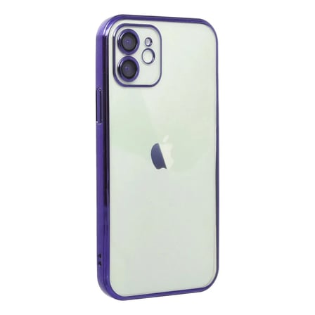 Apple Uyumlu İphone 12 Kılıf Razer Lensli Silikon - Mor