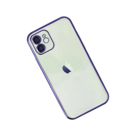 Apple Uyumlu İphone 12 Kılıf Razer Lensli Silikon - Mor