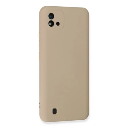 Realme C11 2021 Kılıf Nano İçi Kadife Silikon - Pudra