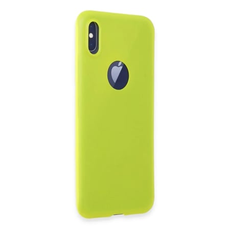 Apple Uyumlu İphone X Kılıf First Silikon - Parlak Sarı
