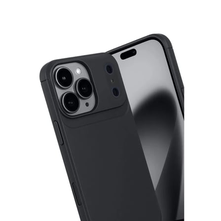 Apple İ̇Phone 17 Pro Max Auto Focus Karbon Kapak - Siyah