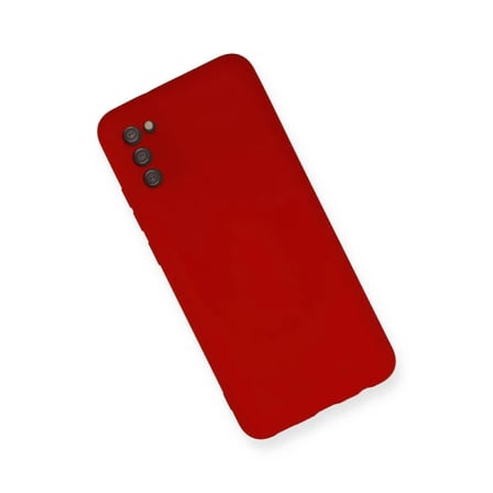 Samsung Galaxy A03s Kılıf Nano İçi Kadife Silikon - Kırmızı