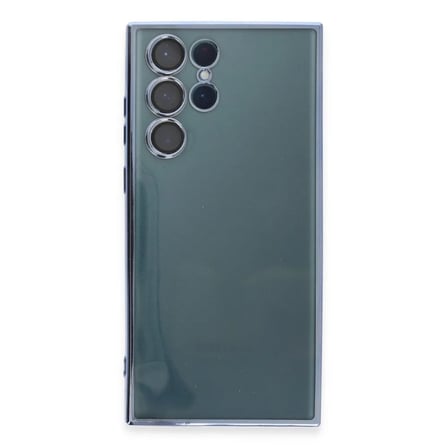 Samsung Galaxy S22 Ultra Kılıf Razer Lensli Silikon - Açık Mavi