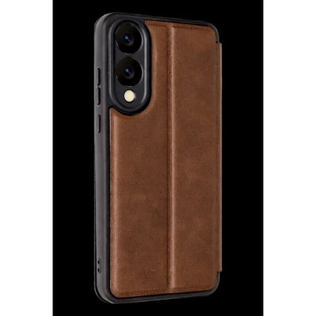 Samsung Uyumlu Galaxy S25 Edge Flip Cover - Taba