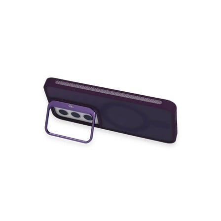 Joko Samsung Uyumlu Galaxy S24 Flet Lens Magsafe Kapak - Derin Mor