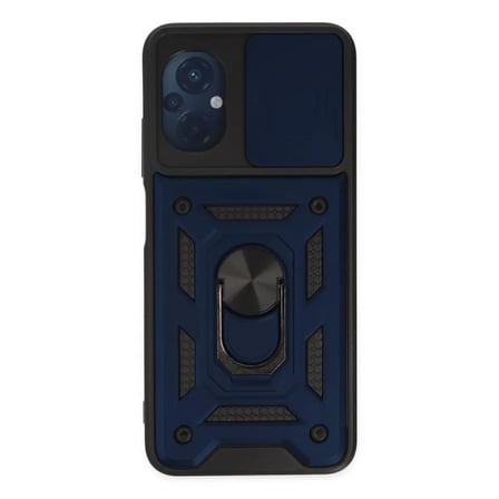 Xiaomi Poco M5 Kılıf Pars Lens Yüzüklü Silikon - Lacivert