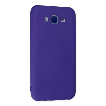 Samsung Uyumlu Galaxy J7 Kılıf Nano İçi Kadife Silikon - Mor