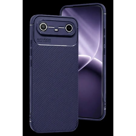 Tecno Spark Slim 5G Auto Focus Karbon Kapak - Lacivert