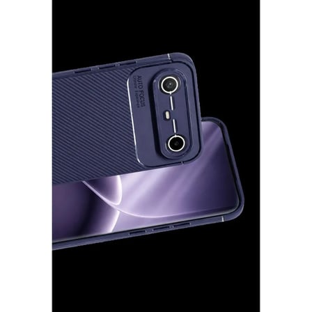 Tecno Spark Slim 5G Auto Focus Karbon Kapak - Lacivert