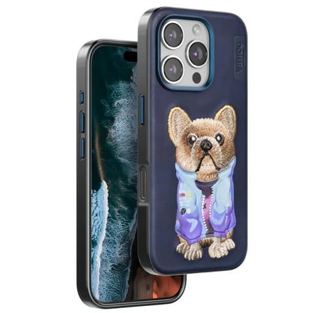 Venco Apple Uyumlu İphone 16 Pro Cute Desenli Kapak - Lacivert