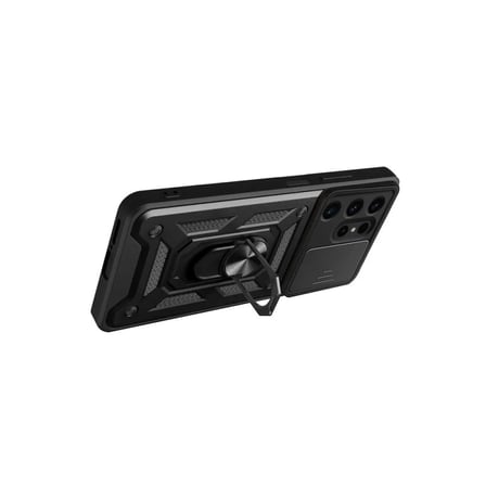 Samsung Galaxy S24 Ultra Kılıf Pars Lens Yüzüklü Silikon - Lacivert