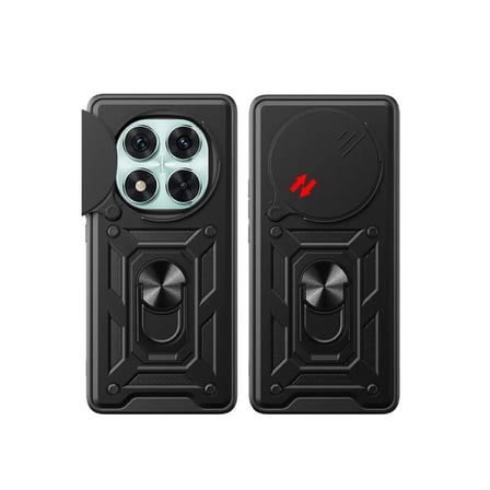 Xiaomi Redmi Note 14 Pro 4g Kılıf Pars Lens Yüzüklü Silikon - Siyah