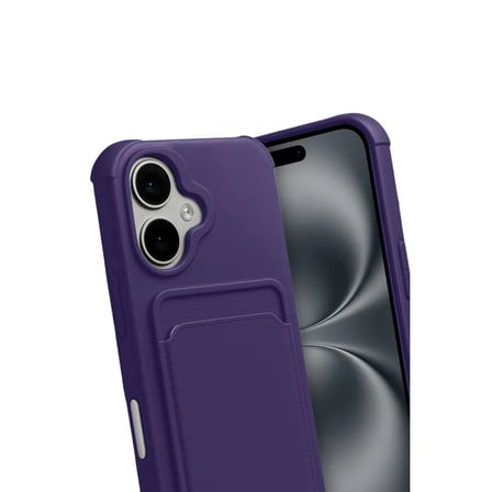 Apple İphone 17 Kelvin Kartvizitli Silikon - Derin Mor