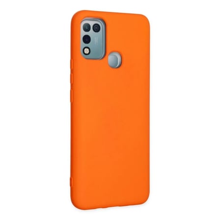 İnfinix Hot 10 Play Kılıf Nano İçi Kadife Silikon - Turuncu