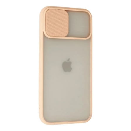 Apple Uyumlu İphone 12 Pro Max Kılıf Palm Buzlu Kamera Sürgülü Silikon - Pembe