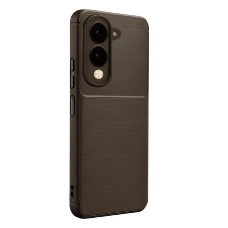 Vivo Y29S Auto Focus Karbon Kapak - Kahverengi