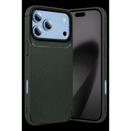 Newface Apple İ̇Phone 18 Pro Max Auto Focus Karbon Kapak - Yeşil