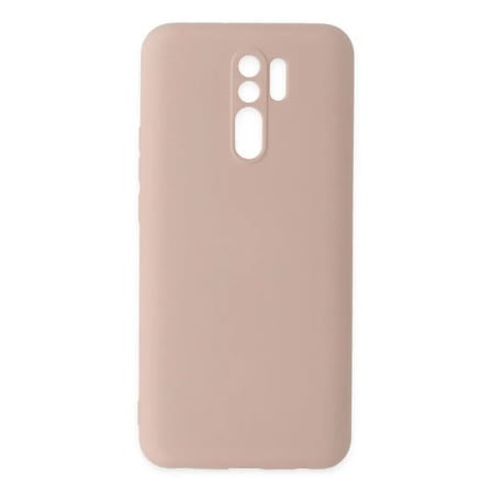 Xiaomi Uyumlu Redmi 9 Kılıf Nano İçi Kadife Silikon - Pudra