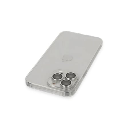 Apple Uyumlu İphone 13 Pro Max Kılıf Luko Lens Silikon - Gümüş
