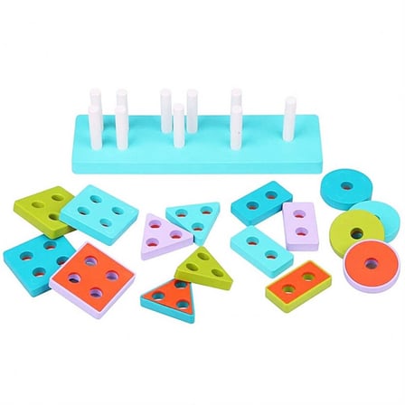 ​​​​​​​Lc Ahşap Geometrik Şekiller Bul-Tak