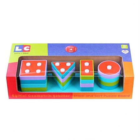 ​​​​​​​Lc Ahşap Geometrik Şekiller Bul-Tak