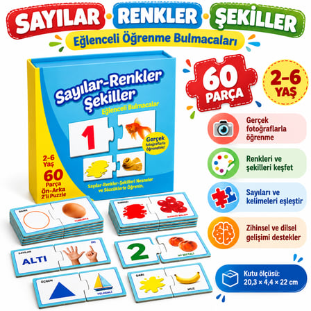 1444 Eğlenceli̇ Bul Sayilar Renkler Şeki̇ller