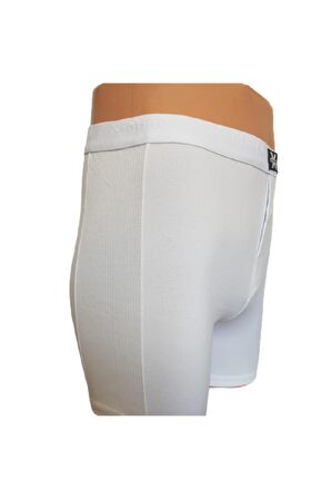 X-Man 704 Erkek 3 Adet Düz Renk Düğmeli Stretch Boxer