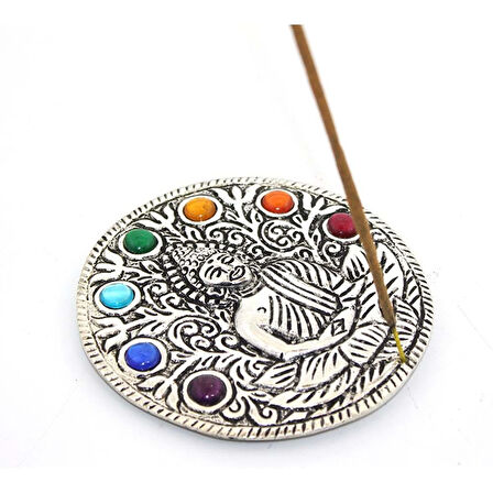 Metal 7 Çakra ( Chakra ) Buda Tütsülük