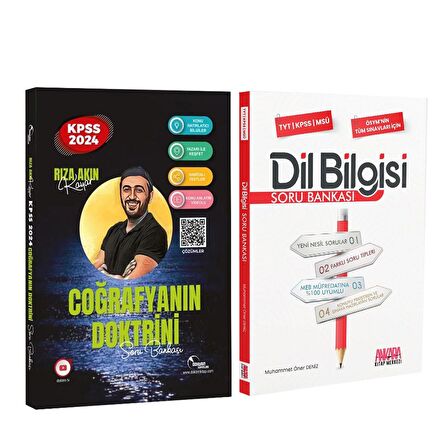 Doktrin 2024 KPSS Coğrafya ve AKM Dil Bilgisi Soru Bankası Seti 2 Kitap