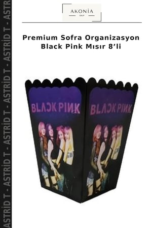 Premium Sofra Organizasyon Black Pink Mısır 8’li
