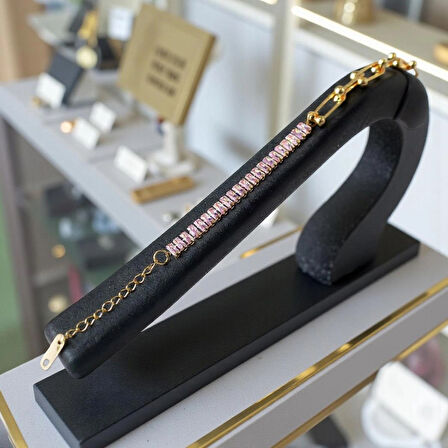 VividCharm Paslanmaz Çelik Su Yolu ve Zincir Tasarımlı Bileklik