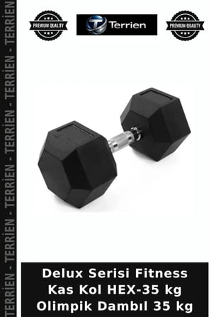 Delux Serisi Fitness Kas Kol HEX-35 kg Olimpik Dambıl 35 kg