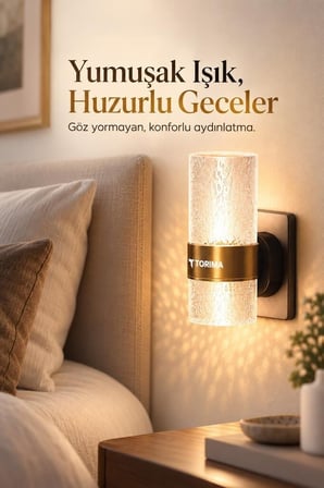 Özel Seri Priz Aksesuar Yatak Odası Pratik Lamba Gece Lambası 3 Renk LW42 Şeffaf