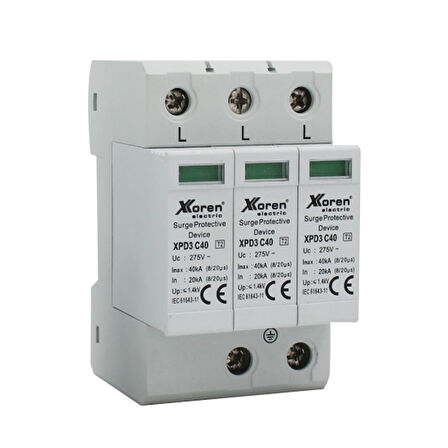 Xkoren 3P+N KUTUPLU B VE C SINIFI 400V AC PARAFUDR SAYAÇ ÖNCESİ