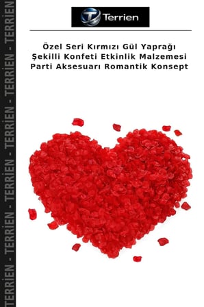 Özel Seri Kırmızı Gül Yaprağı Şekilli Konfeti Etkinlik Malzemesi Parti Aksesuarı Romantik Konsept