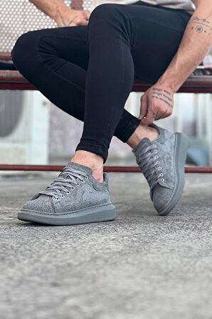 Xramburada 096 Gri Süet Günlük Erkek Casual Ayakkabı