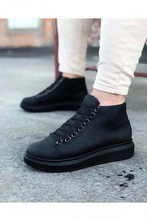 Xramburada 032 Kömür Bağcıklı Sneakers Yarım Bilek Bot