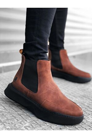 Xramburada 150 Bağcıksız Bantlı Erkek Yüksek Taban Taba Spor Bot