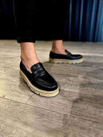 Xramburada Yüksek Taban Klasik Ayakkabı 777 Siyah