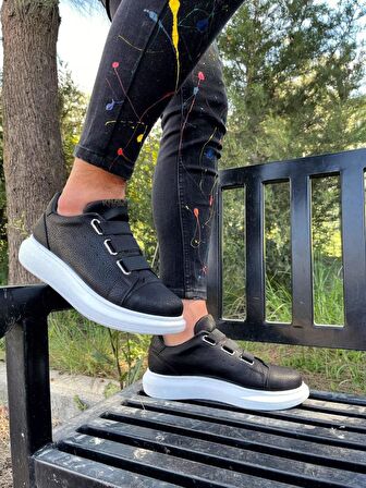 Xramburada Sneakers Ayakkabı 889 Siyah (Beyaz Taban)
