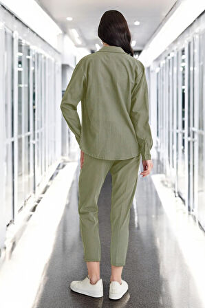 Yazlık Rahat Şık Alt Üst Keten Takım