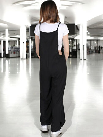 Askılı Yazlık Rahat Keten Tulum